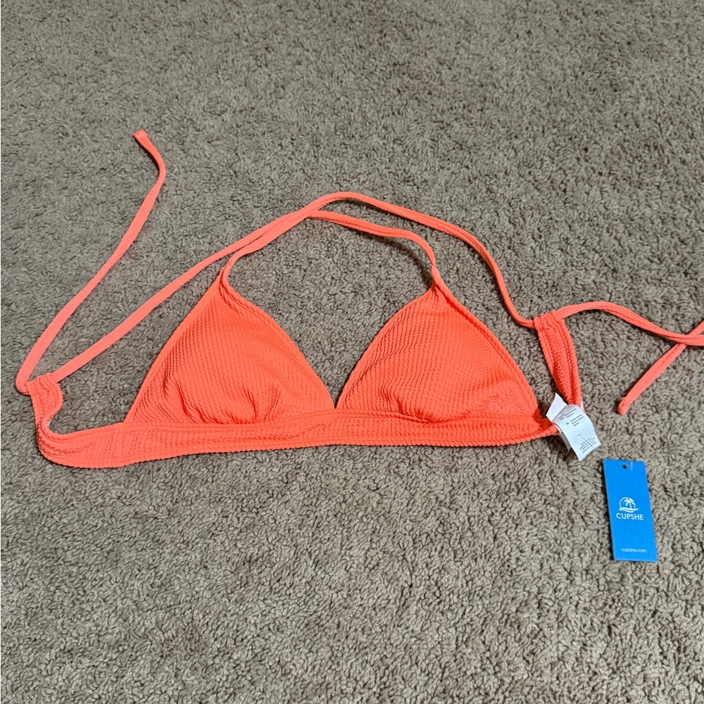 Cupshe Bright Orange Bikini Top - Picture 1 of 4